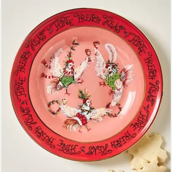 Phannapast Taychamaythakool 12 Days of Christmas Day 3 French hen Dessert Plate - Picture 2 of 4